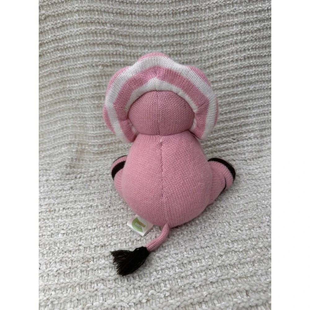 Animal Adventure Jungle Knits Lion Plush Pink Striped Stuffed Animal Toy 8in‎
